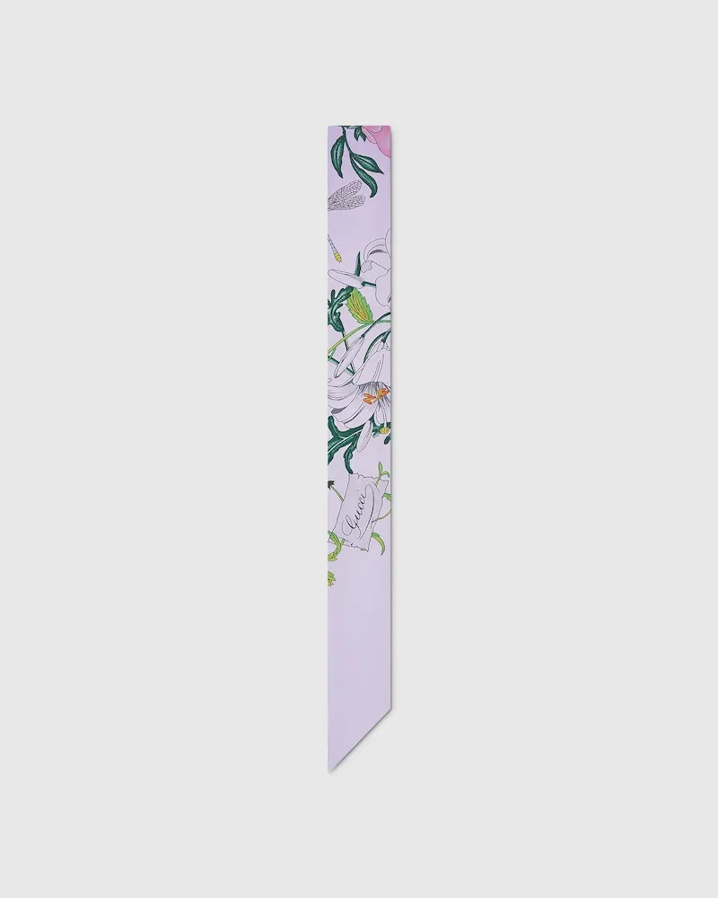 Gucci Band aus Seidentwill Mit Print Violett
