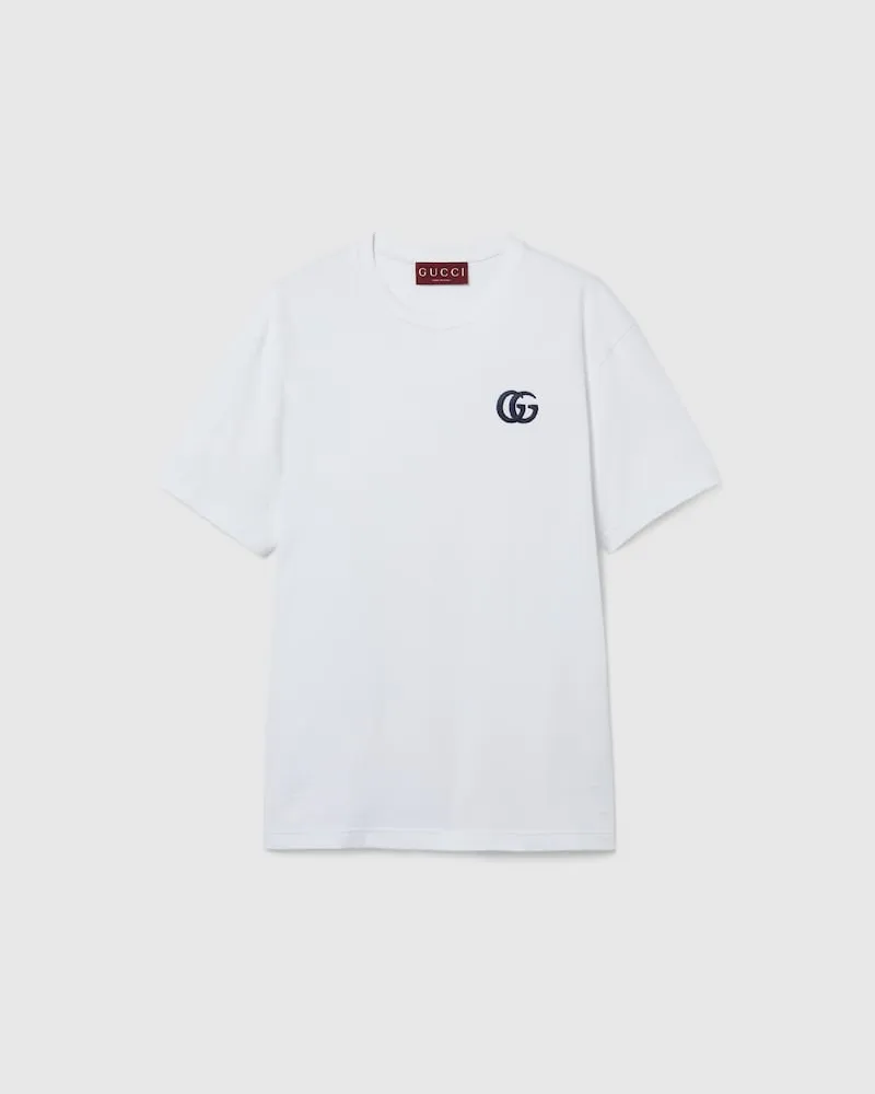 Gucci T-Shirt aus Baumwolljersey, Größe Weiß