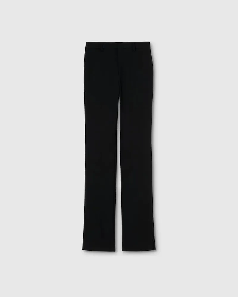 Gucci Hose aus Woll-Crêpe Mit Stickerei, Größe Schwarz