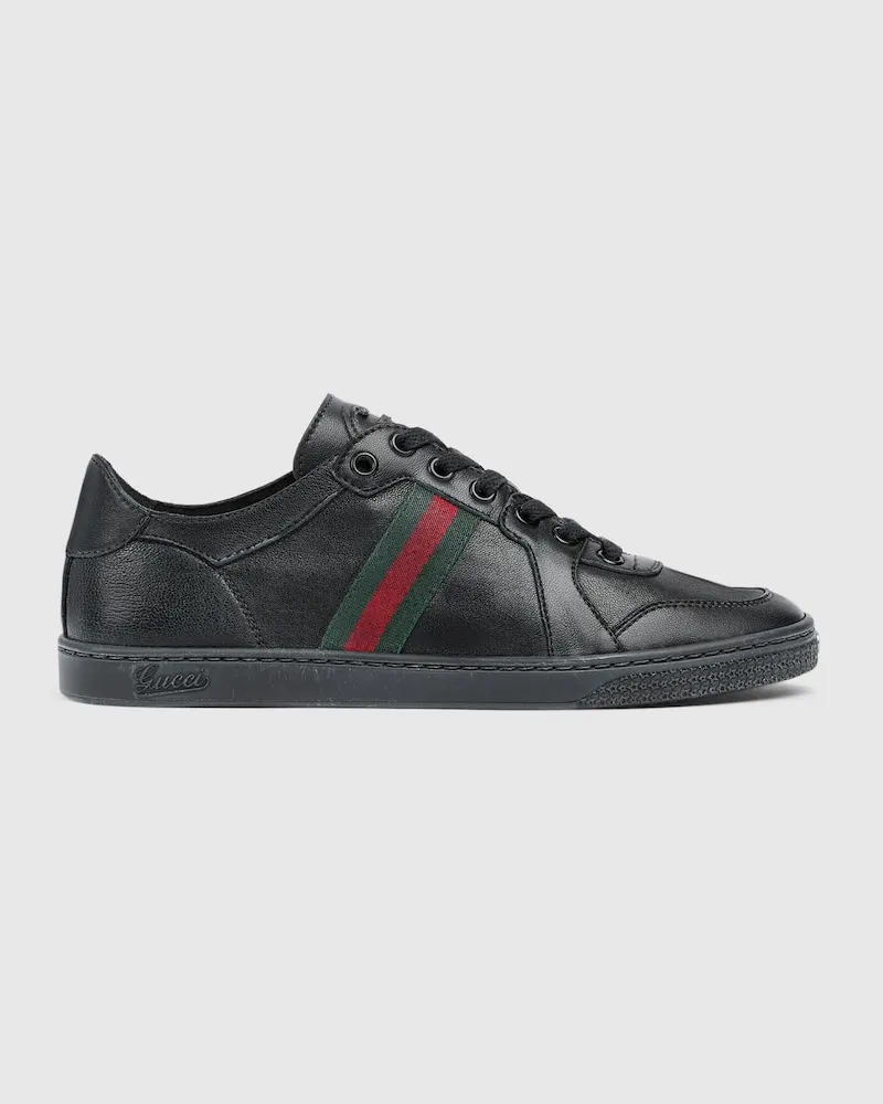 Gucci Stretch Low-Top-Damensneaker, Größe Schwarz
