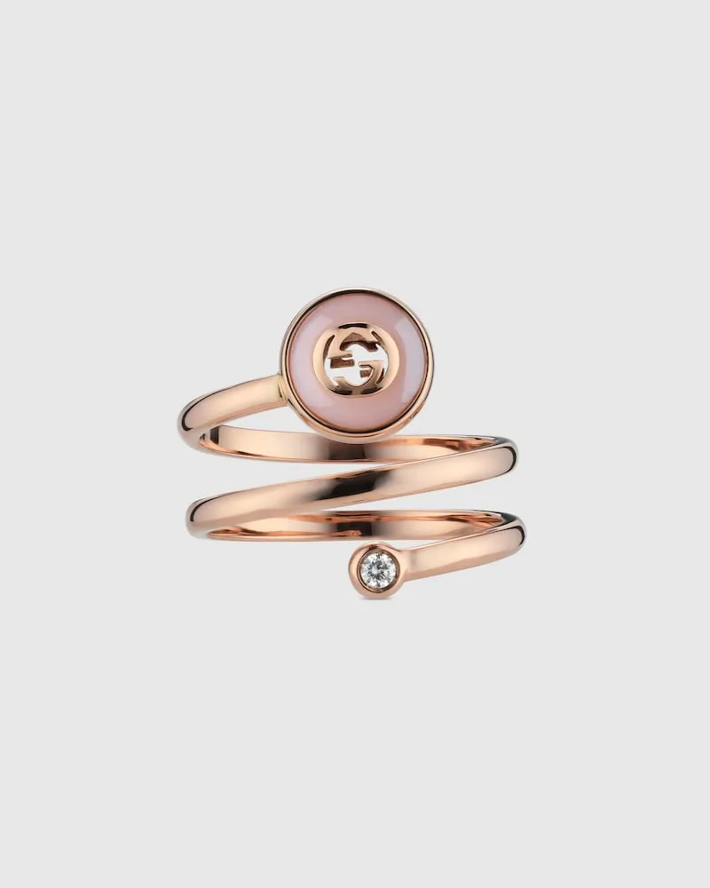 Gucci Interlocking Spiralring 18 Karat Roségold