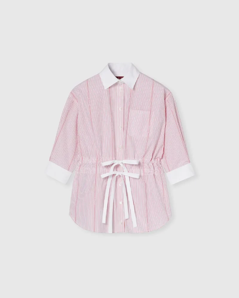 Gucci Bluse aus Baumwolle Mit Fil Coupé, Größe Pink