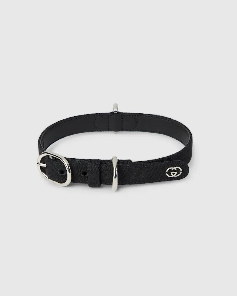 Gucci Halsband für Kleine/mittelgroße Haustiere, Größe Schwarz