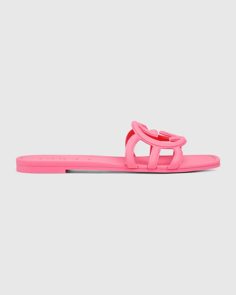 Gucci Damenpantolette Mit GG, Größe Pink