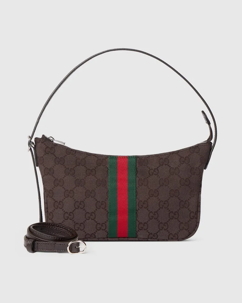 Gucci Kleine Lunetta Umhängetasche Braun