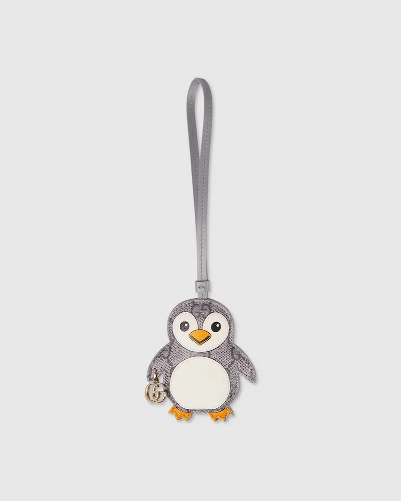 Gucci Bijou De Sac En Forme De Pingouin Gris