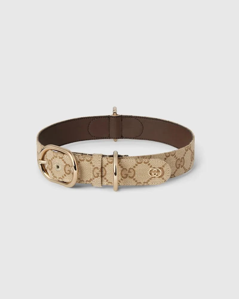 Gucci Halsband für Große/sehr Große Haustiere, Größe Beige