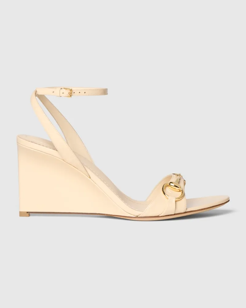 Gucci Damen Donna Keilabsatzsandale Gold