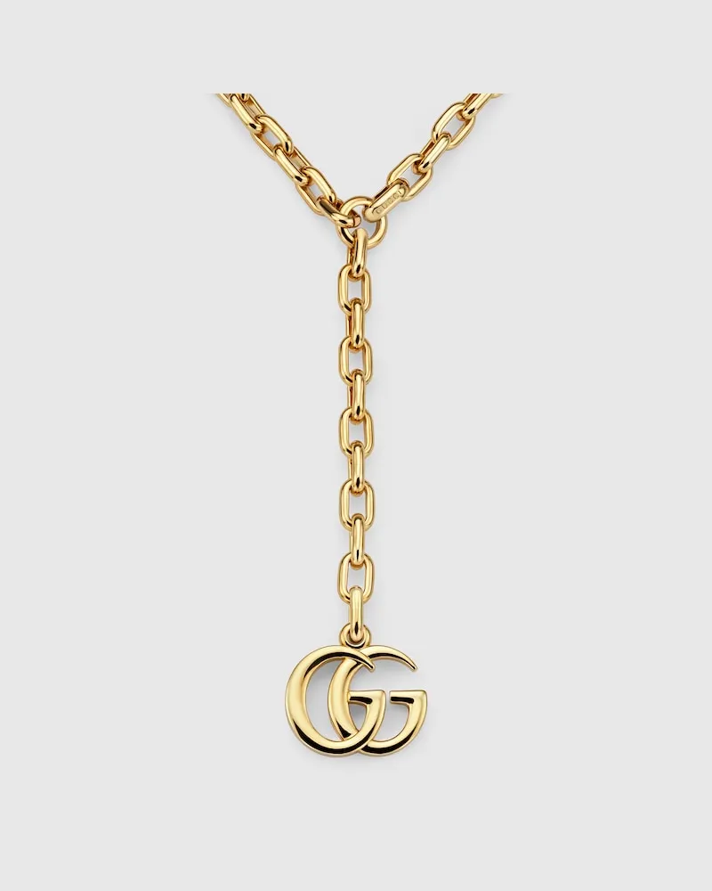 Gucci GG Marmont Gliederhalskette mit Anhänger Goldfarbenes