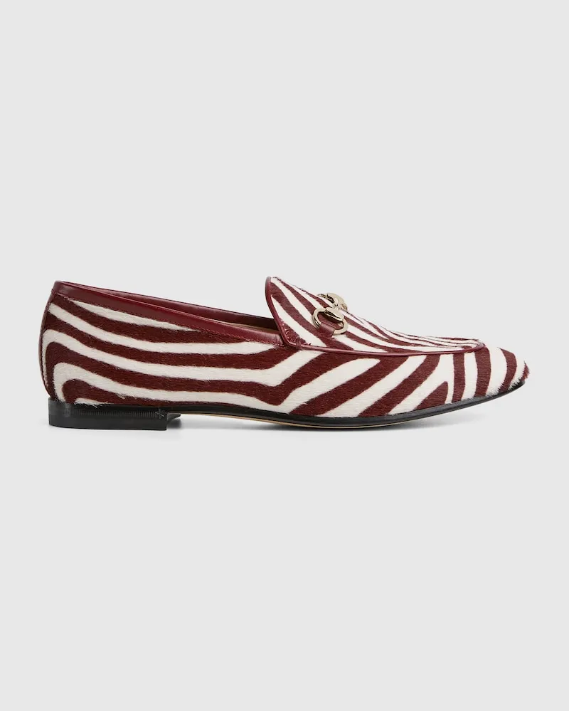 Gucci Jordaan Damenloafer, Größe Bordeauxrot