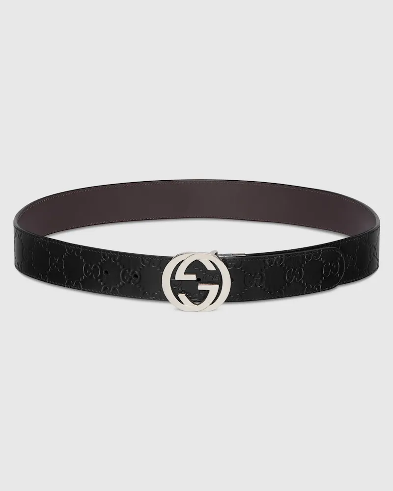 Gucci Ceinture Réversible Avec Boucle GG, Taille 95 Marron
