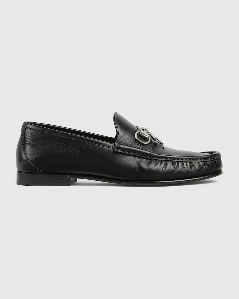 Gucci Horsebit 1953 Herrenloafer Mit Anhänger, Größe Schwarz