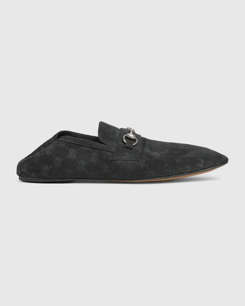 Gucci Herrenloafer Mit Distressed-Effekt Und Horsebit, Größe Schwarz