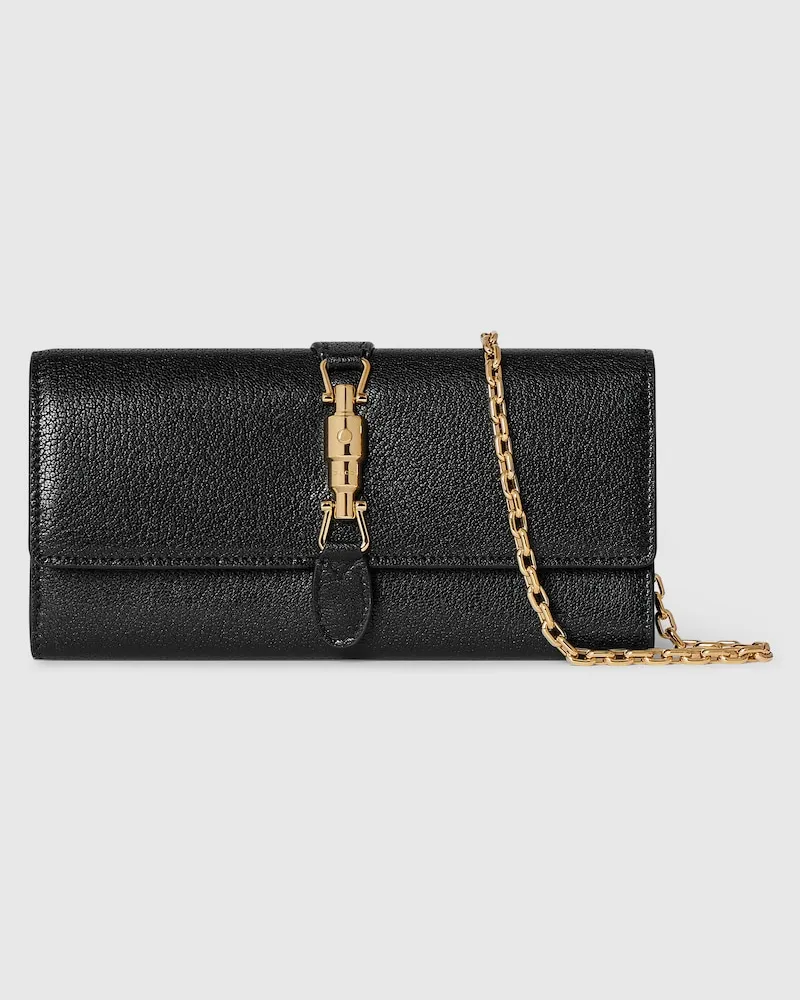Gucci Portefeuille Sur Chaîne Jackie Noir