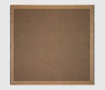 Halstuch aus Seide Und Wolle Mit GG Motiv