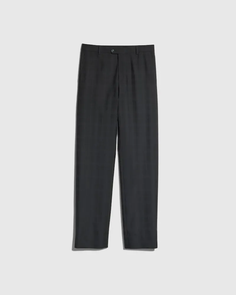 Gucci Karierte Wollhose mit Fil Coupé Blau