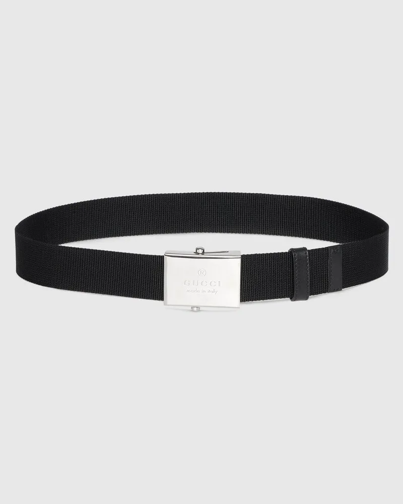 Gucci Gürtel mit Rechteckiger Schnalle Schwarz