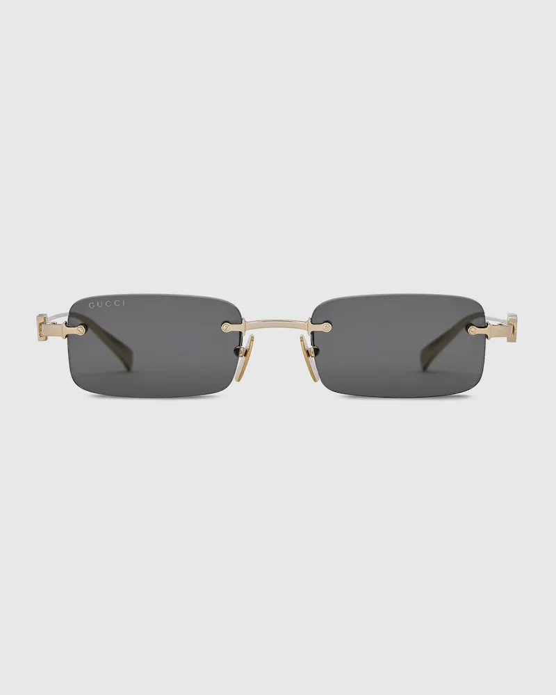Gucci Sonnenbrille mit Rechteckigem Rahmen Gold