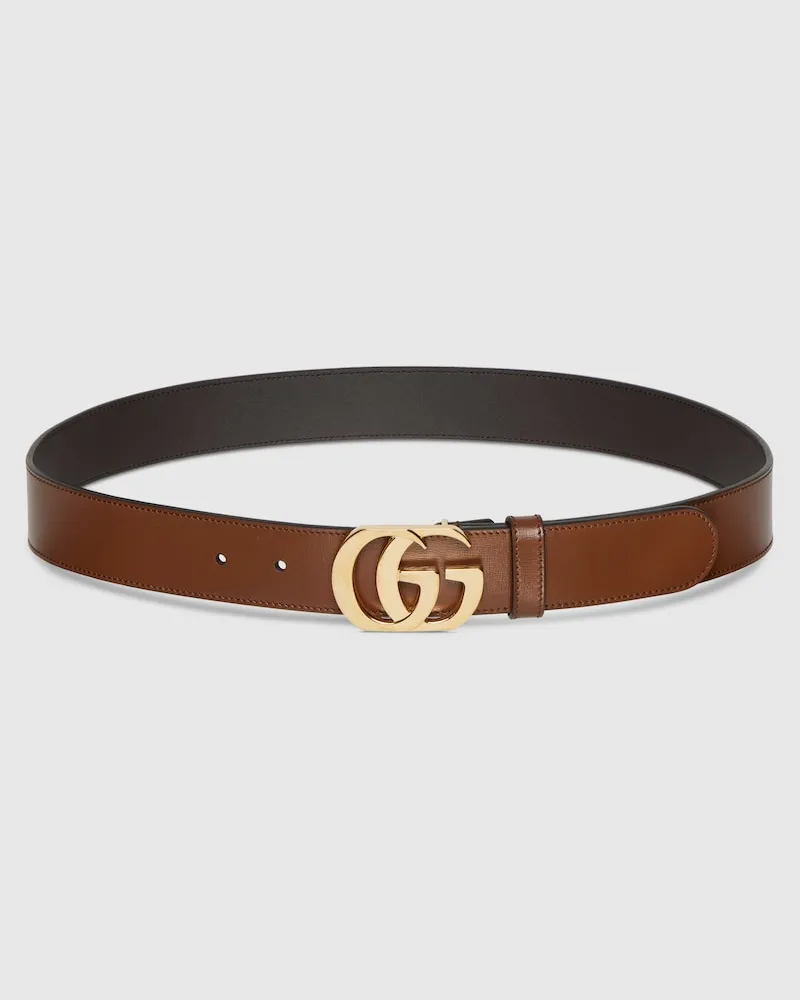 Gucci Cut GG Marmont Gürtel Braun