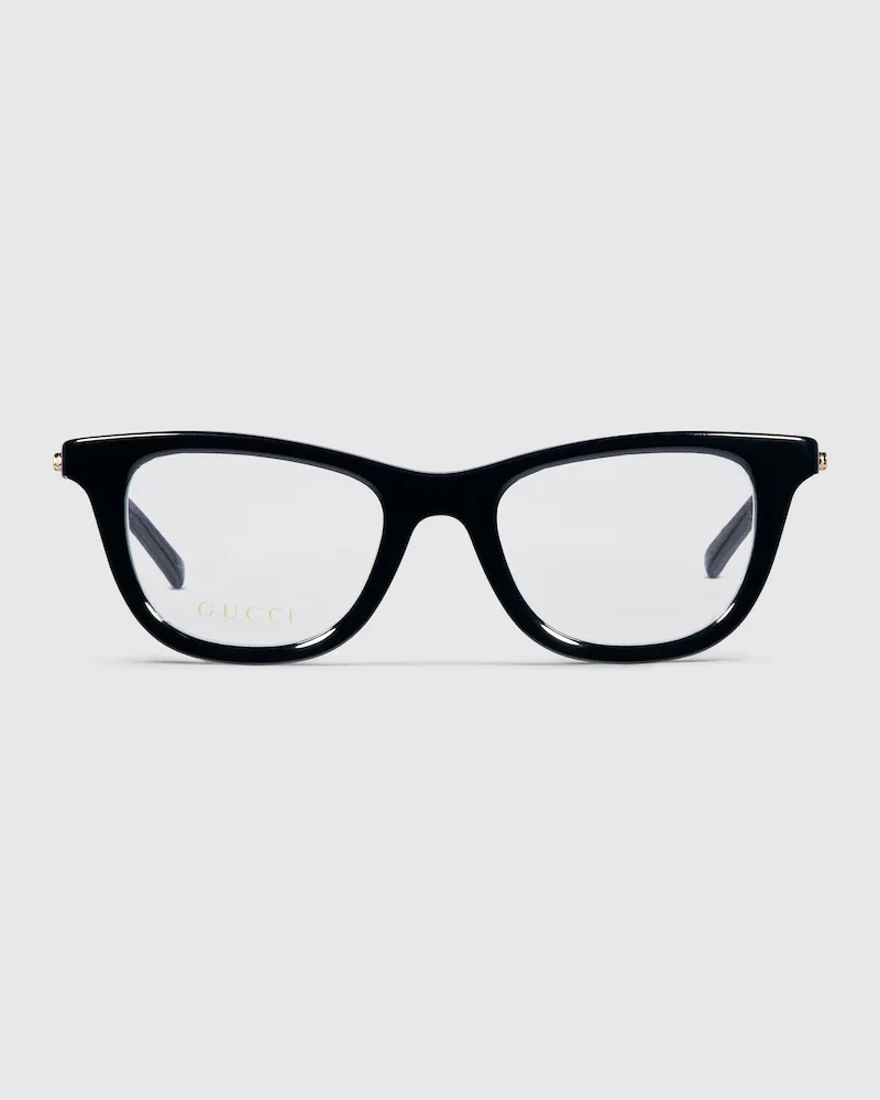 Gucci Brillengestell In Katzenaugenform Schwarz
