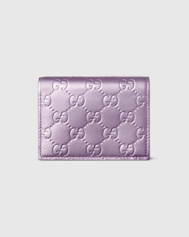 Gucci Kleine GG Emblem Brieftasche Pink