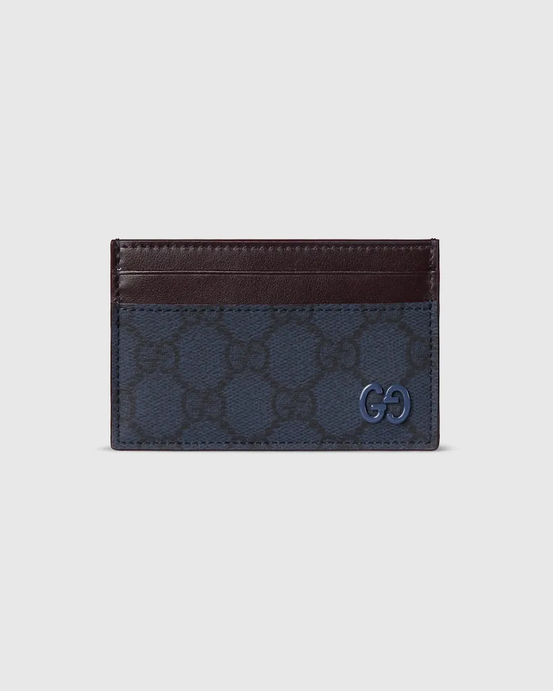 Gucci Porte-cartes GG À Finitions Bordeaux Noir