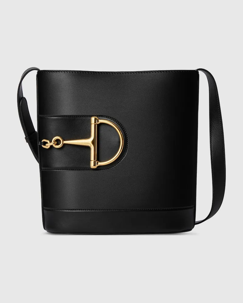 Gucci Mittelgroße 73 Bucket Bag Schwarz