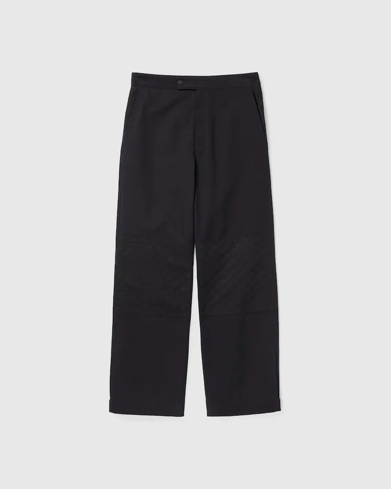 Gucci Hose aus Ripstop-Baumwolle Mit Einsatz aus Canvas, Größe Schwarz