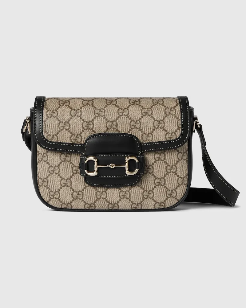 Gucci Kleine Horsebit 1955 Soft Schultertasche Beige