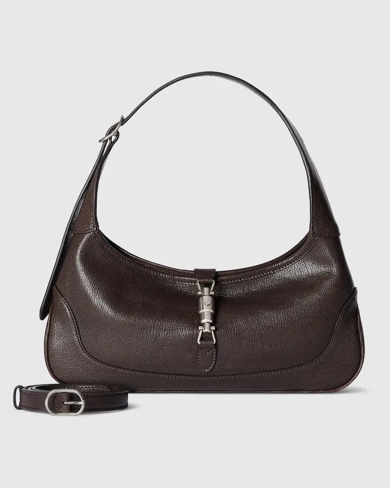 Gucci Mittelgroße Jackie Slim Schultertasche Braun