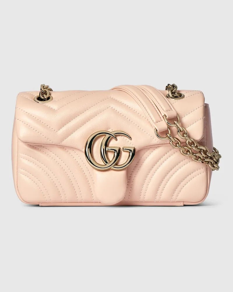 Gucci Kleine GG Marmont Schultertasche Pink