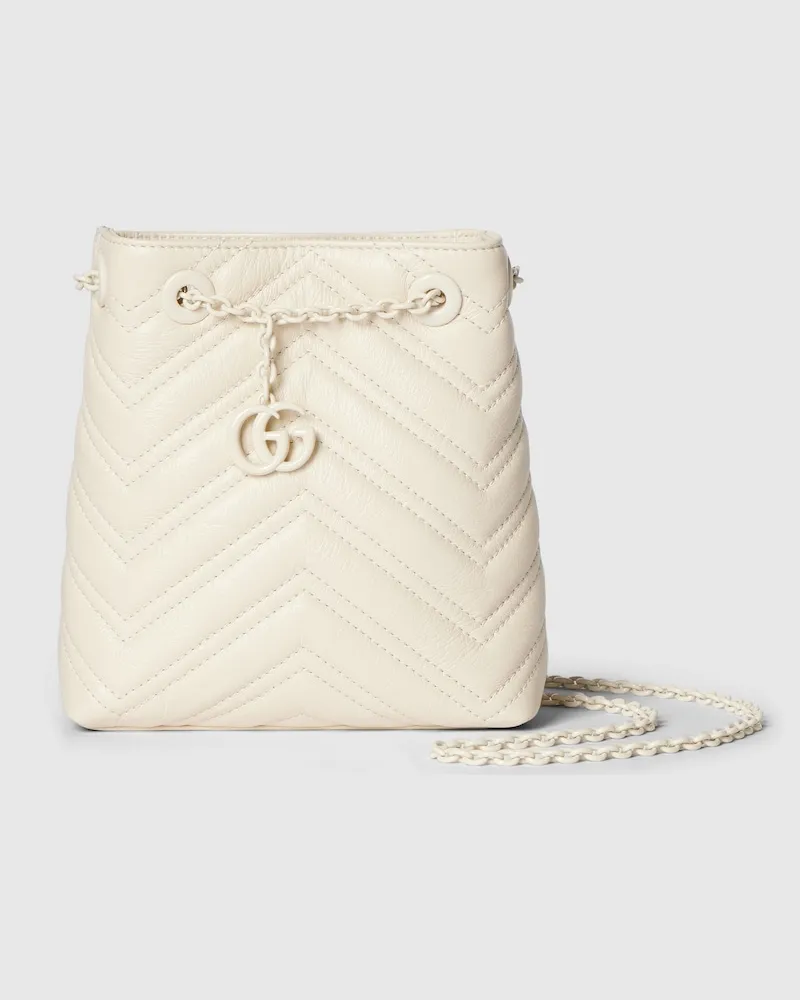 Gucci GG Marmont Nano Bucket Bag Weiß