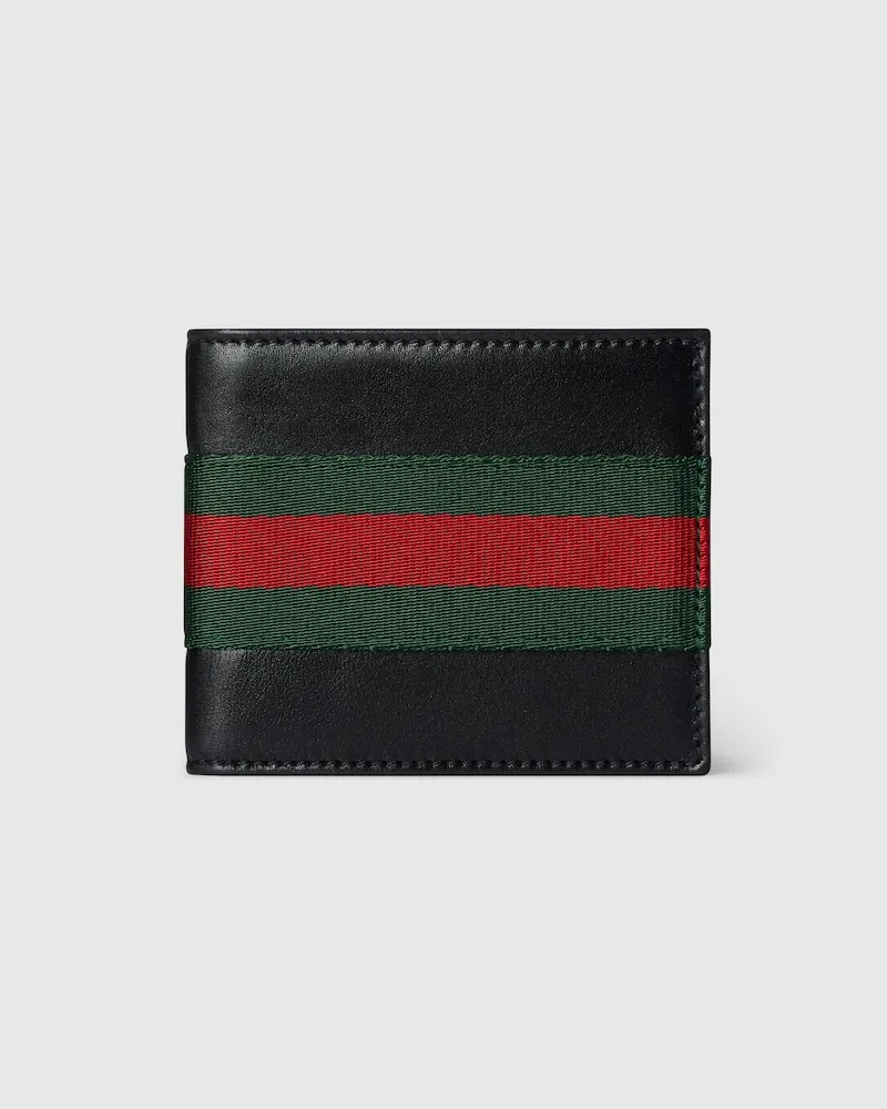 Gucci Portefeuille À Rabat Web Trademark Noir