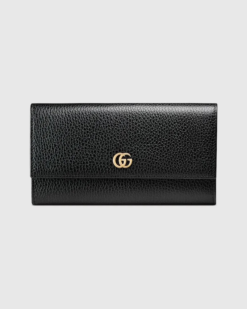 Gucci GG Marmont Continental Brieftasche Schwarz