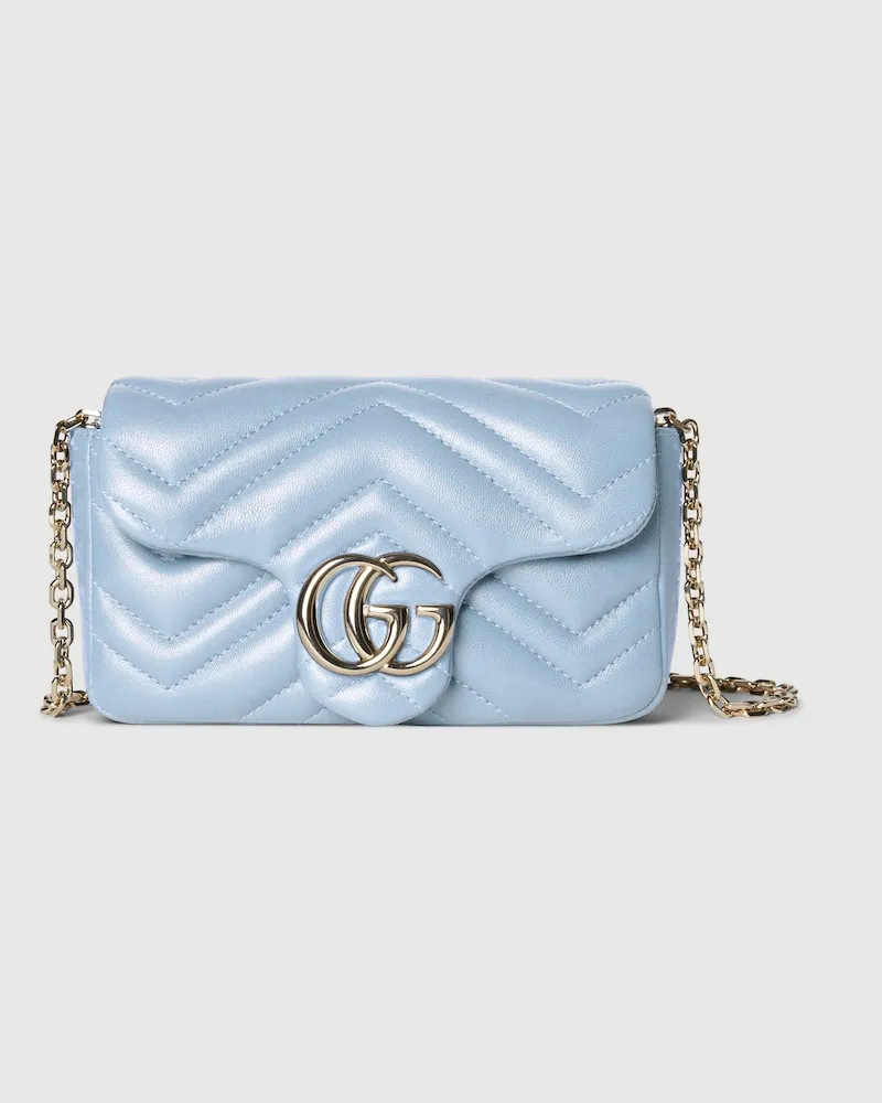 Gucci GG Marmont Mini-Schultertasche Blau