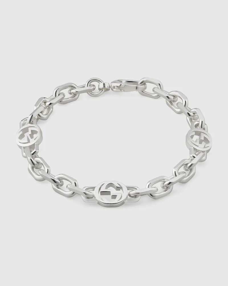 Gucci Interlocking Kettenarmband Silber
