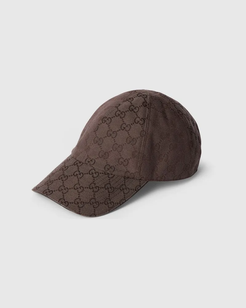 Gucci Baseballkappe aus GG Baumwoll-Canvas Braun