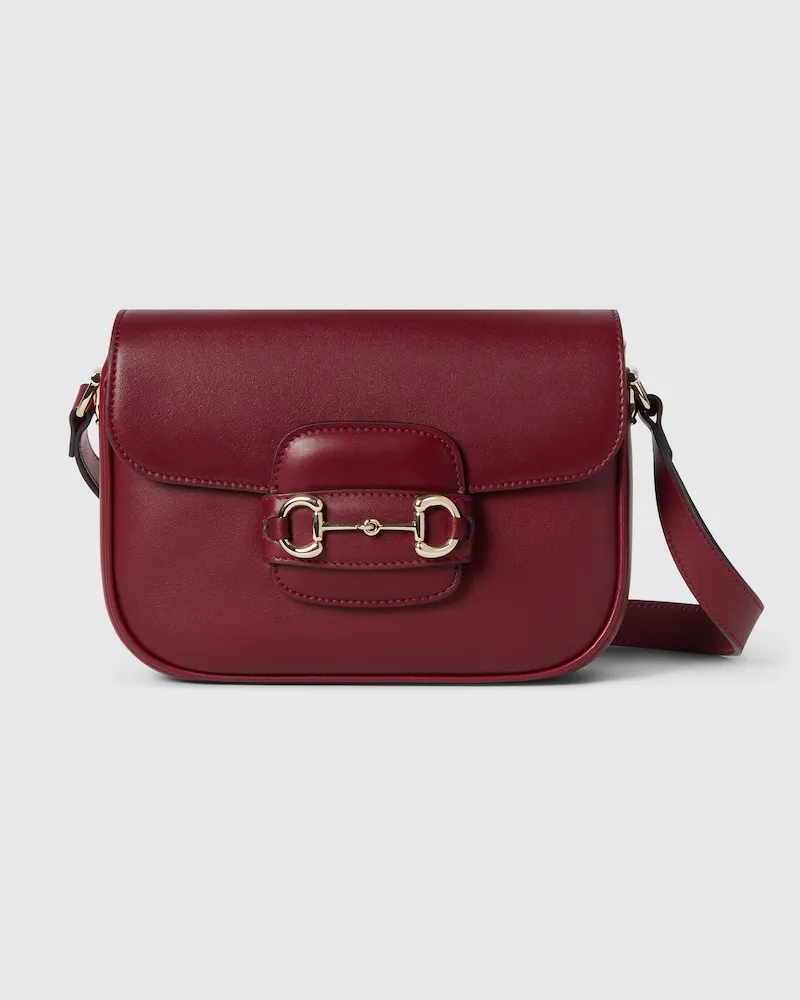 Gucci Kleine Horsebit 1955 Soft Schultertasche Bordeauxrot