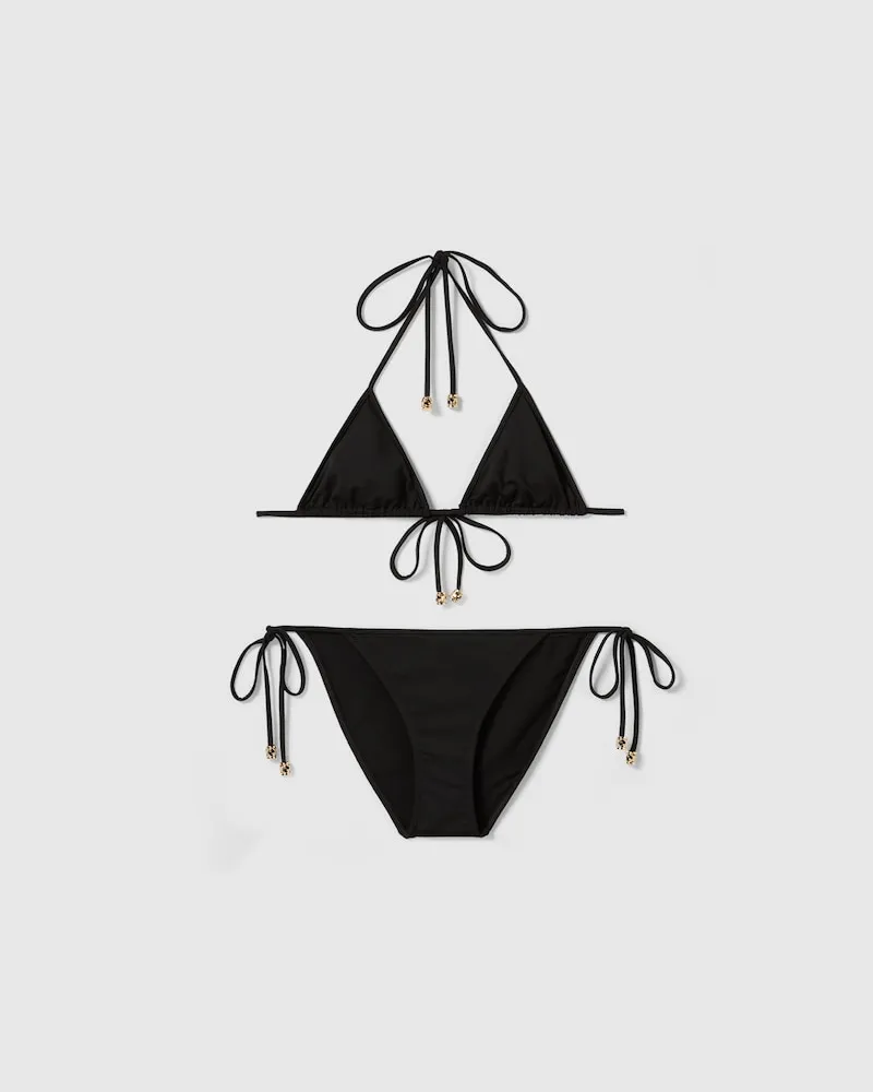 Gucci Bikini aus Schillerndem Jersey, Größe Schwarz