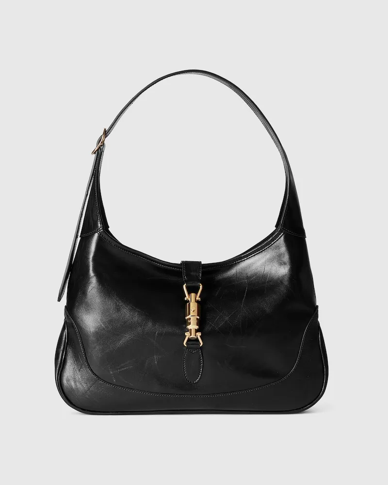 Gucci Mittelgroße Jackie 1961 Schultertasche Schwarz