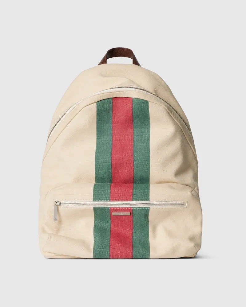 Gucci Positano Großer Rucksack Weiß