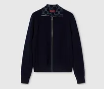 Jacke aus Wollstrick-Doppelgewebe Mit Reißverschluss, Größe