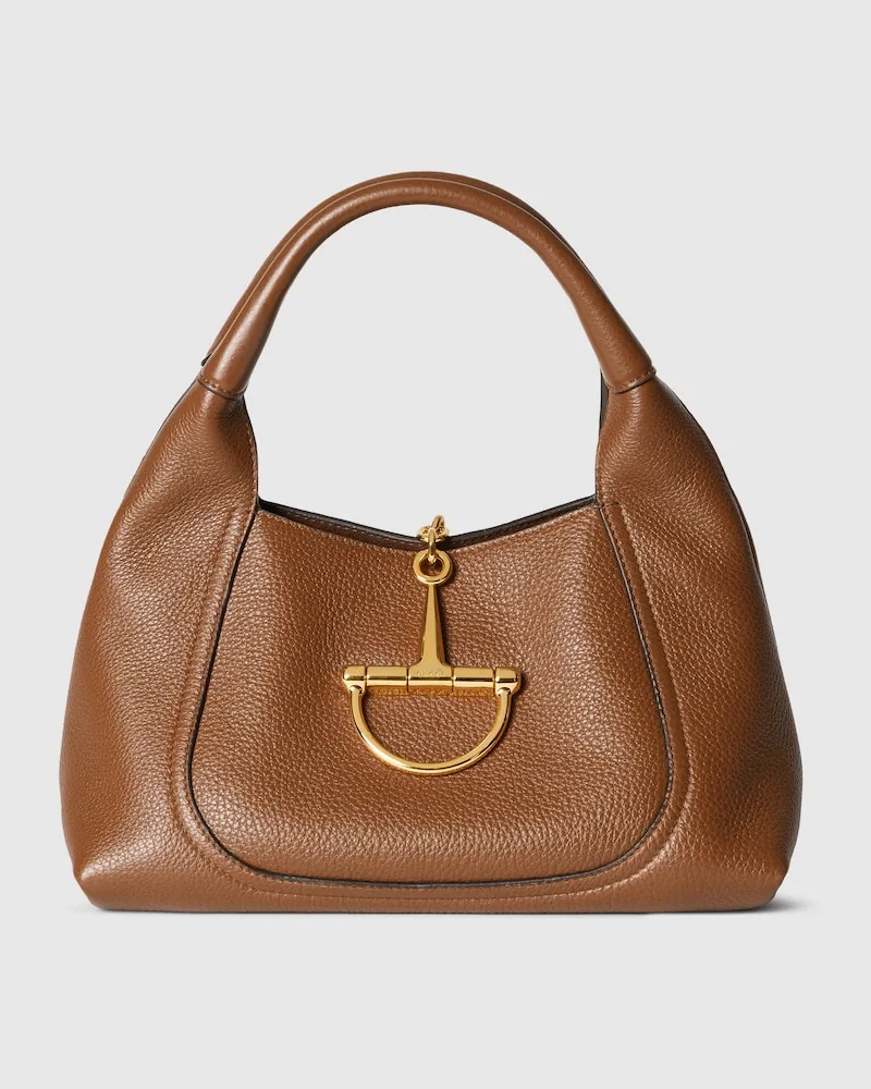 Gucci Mittelgroße Softbit Henkeltasche Braun