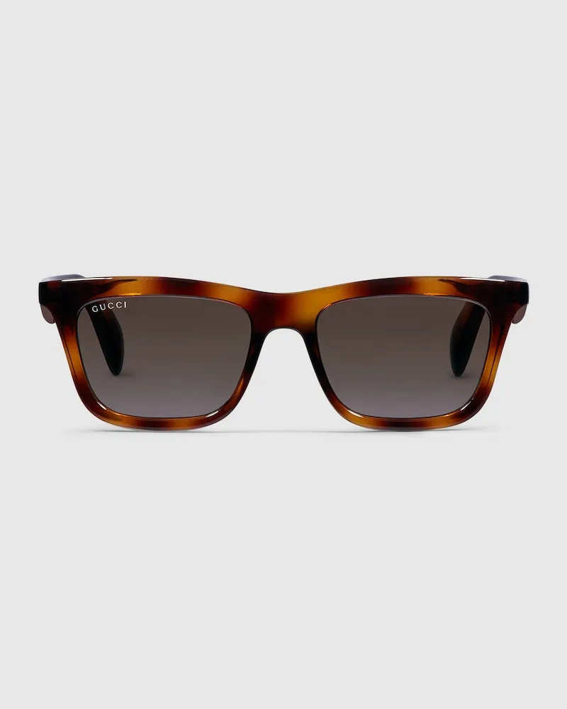 Gucci Sonnenbrille Mit Rechteckigem Rahmen Braun