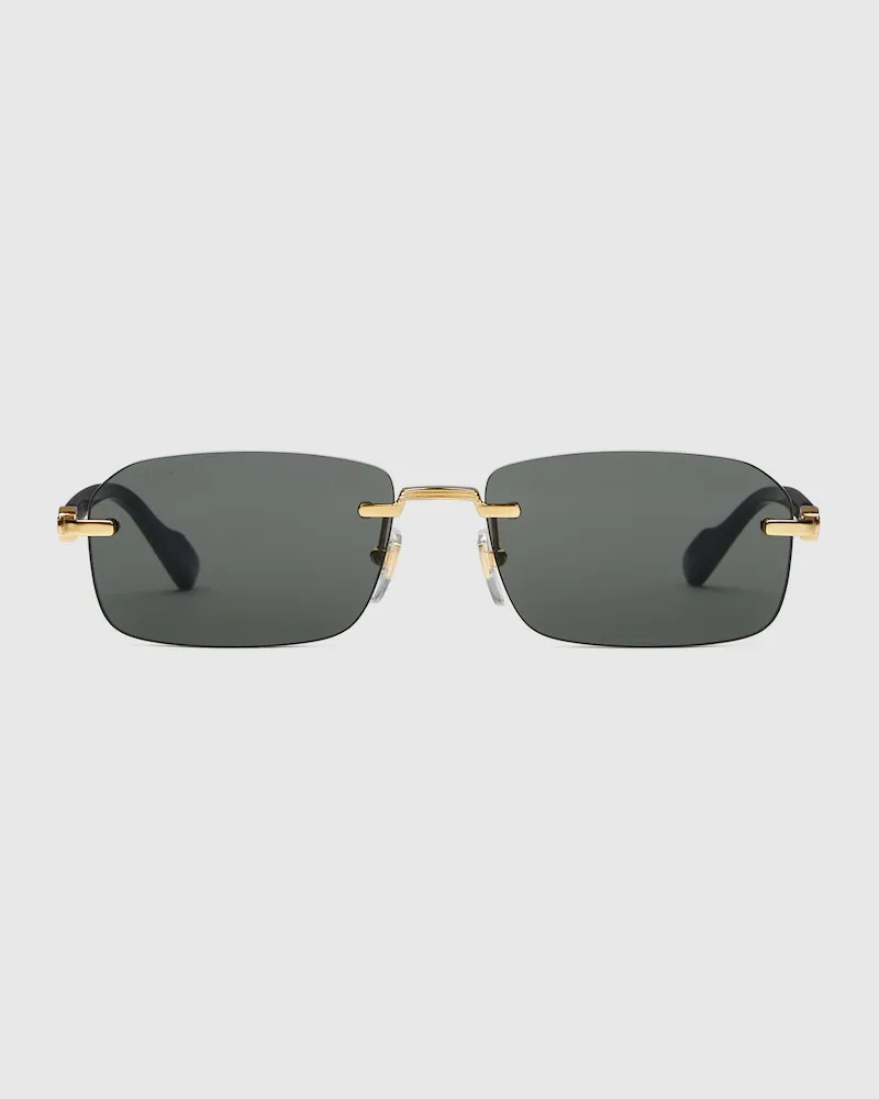 Gucci Sonnenbrille Mit Rechteckigem Rahmen Gold