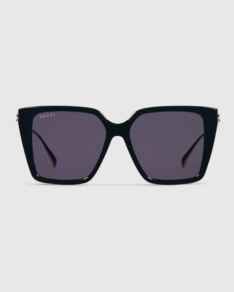 Gucci Sonnenbrille Mit Eckigem Rahmen Schwarz
