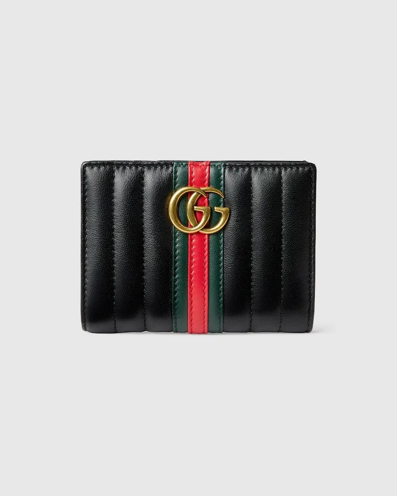 Gucci GG Marmont Kleine Brieftasche Schwarz