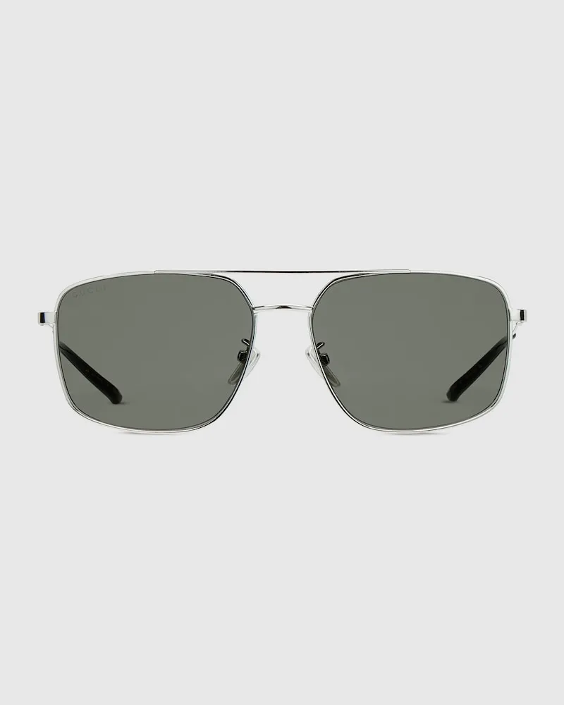 Gucci Sonnenbrille Mit Spezieller Navigator-Form Silver