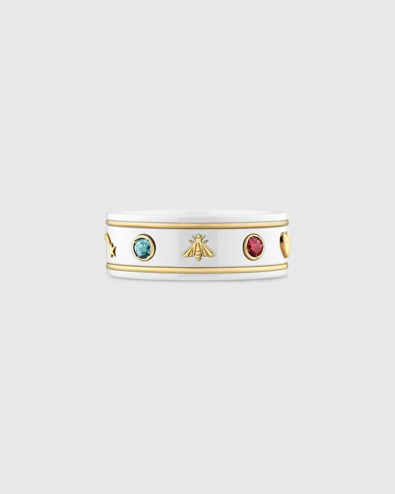 Gucci Icon Ring 18 Karat Mit Edelsteinen Undefined