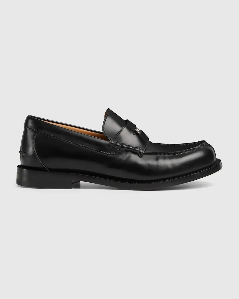 Gucci Herrenloafer Mit Abnehmbarem Detail, Größe Schwarz